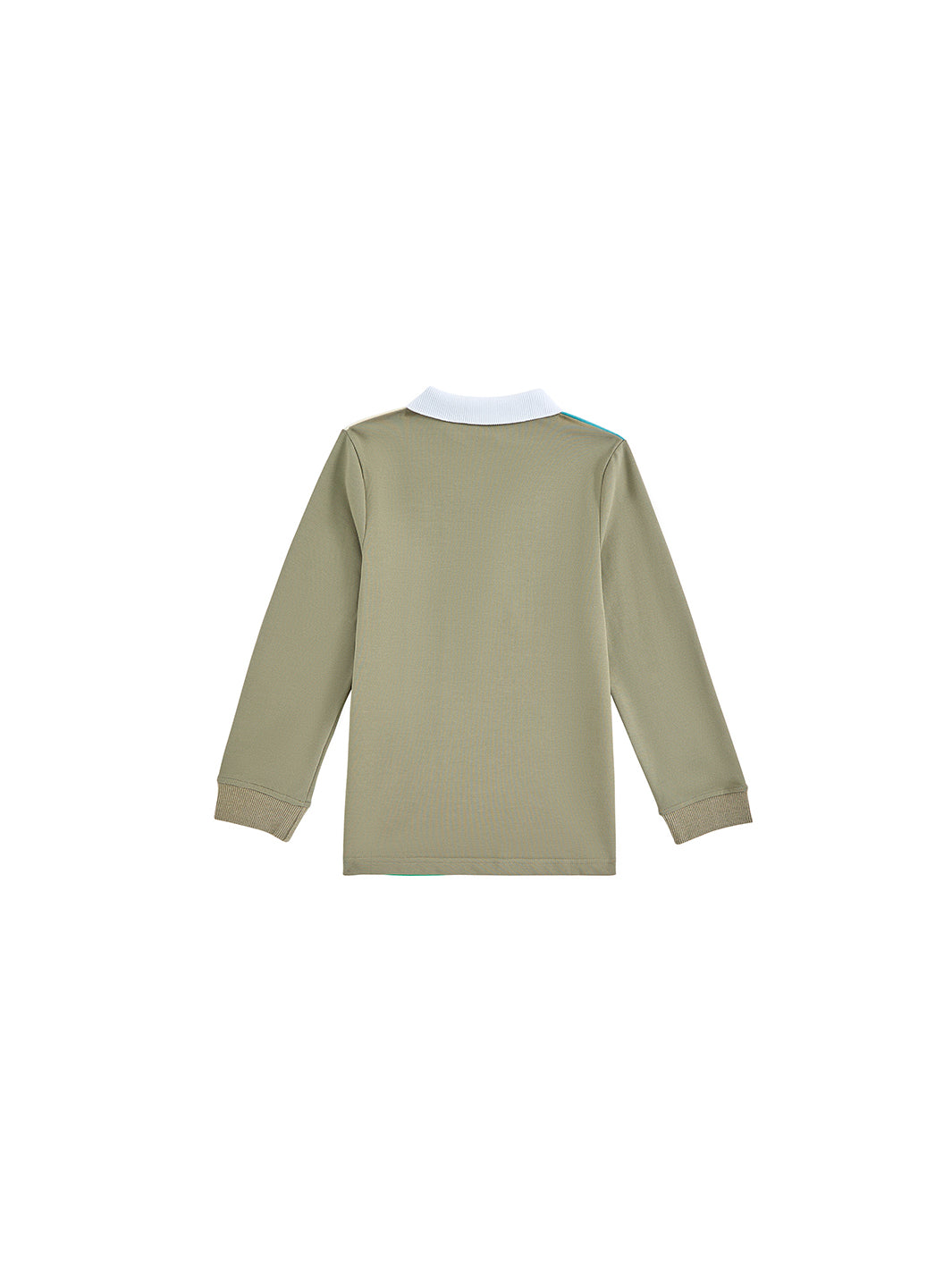 Color Block Polo - Grey Beige