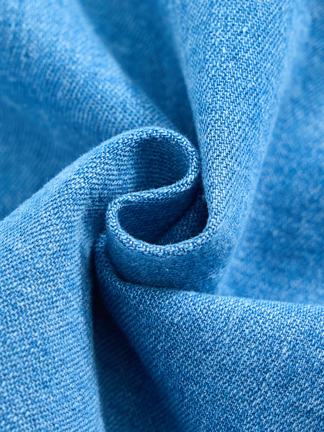 Denim Patch Classic Midi Skirt - Blue Denim