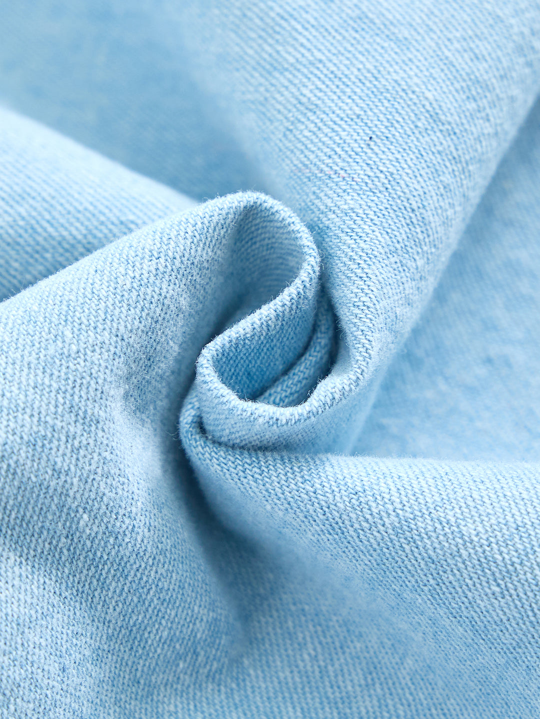 Denim Patch Classic Midi Skirt - Pale Blue Denim