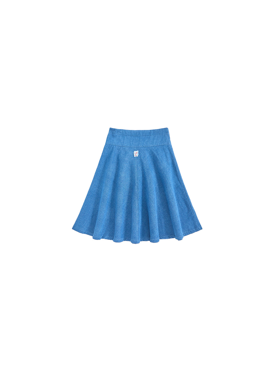 Denim Patch Yoke Skirt - Chambray