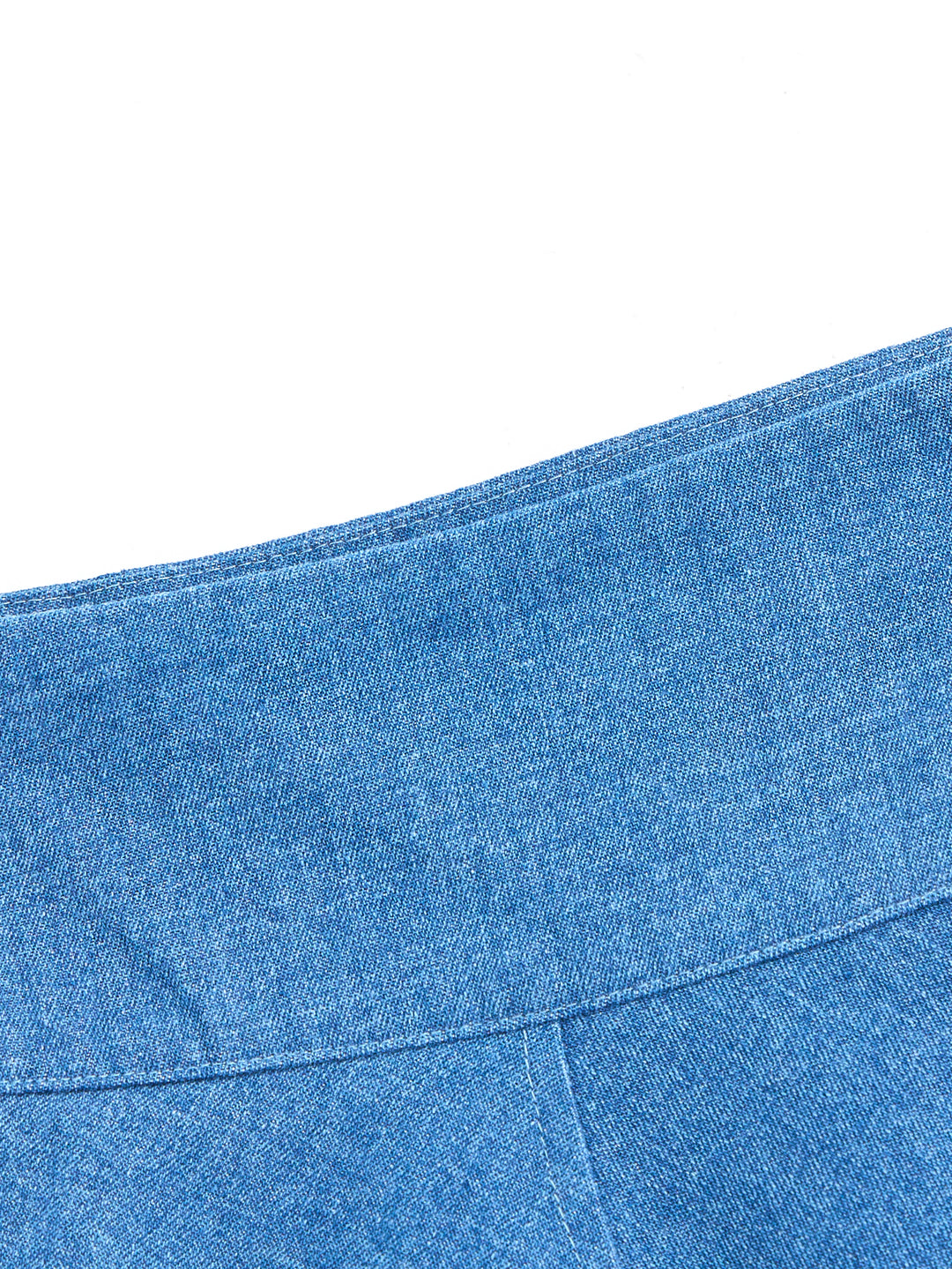 Denim Patch Yoke Skirt - Chambray