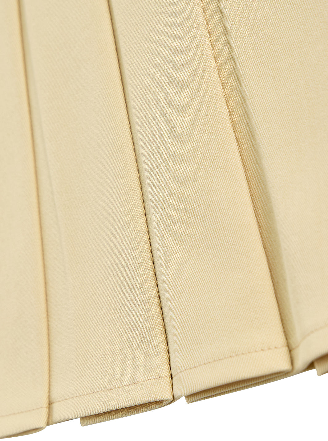 Pleated Skirt - Pale Yellow