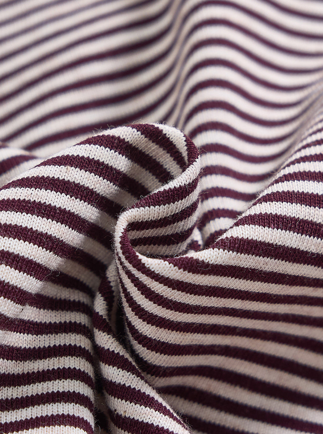 Baby Mock Neck Striped Set -  Brown