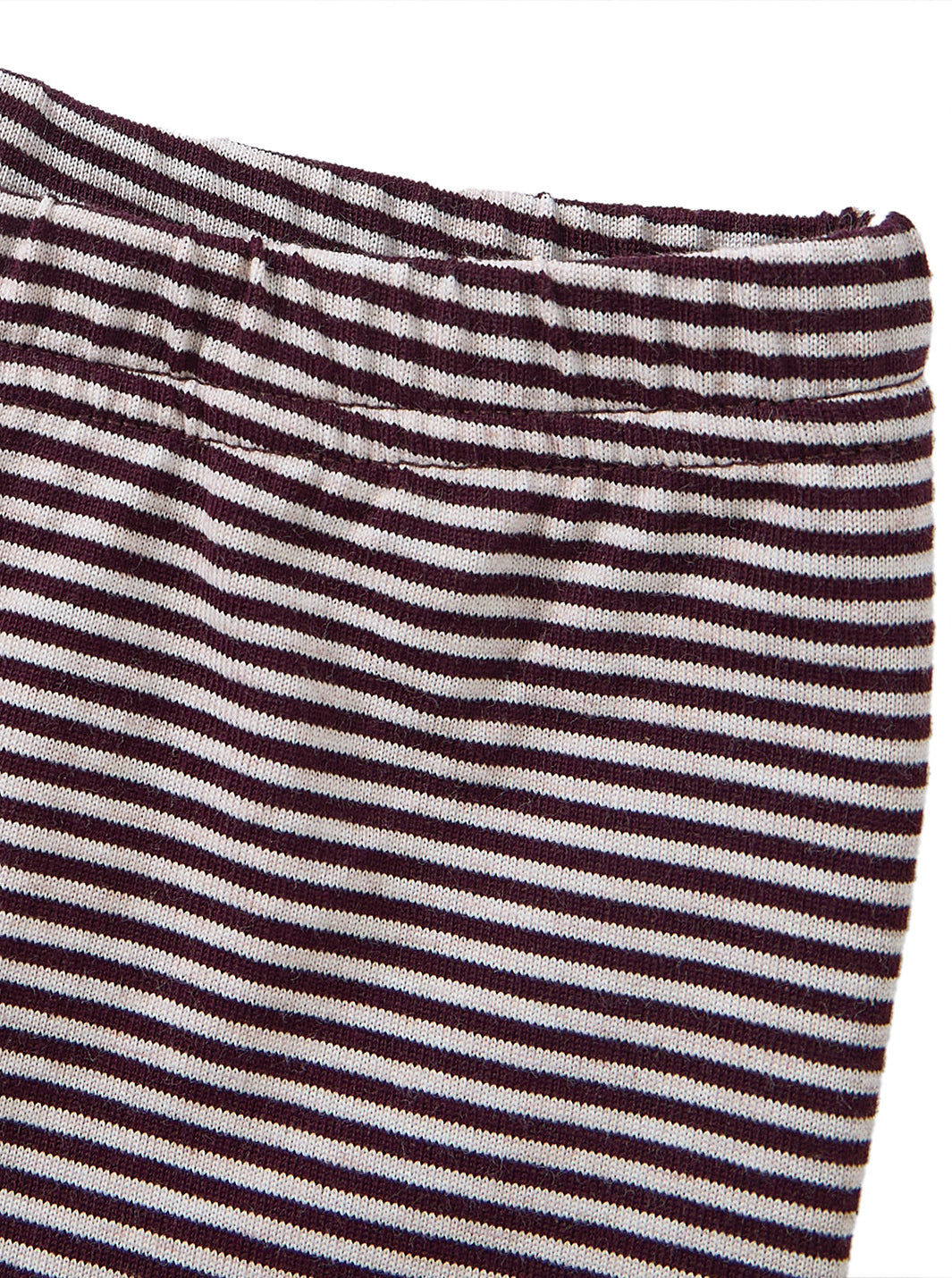 Baby Mock Neck Striped Set -  Brown