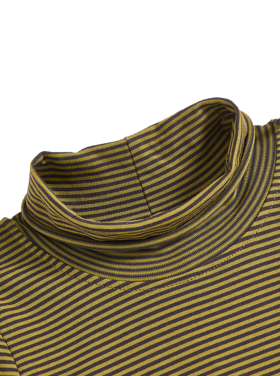 Stripe Mock Neck T-shirt - Green