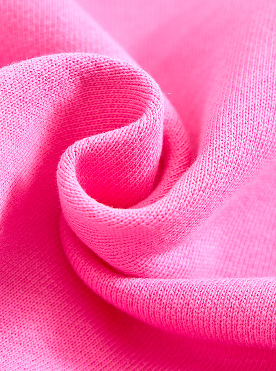 French Terry Cut Top - Hot Pink