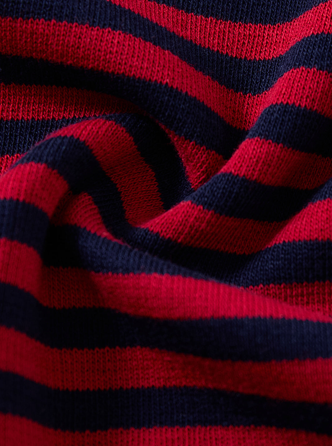 Corduroy Sleeve Patch Top - Red/navy