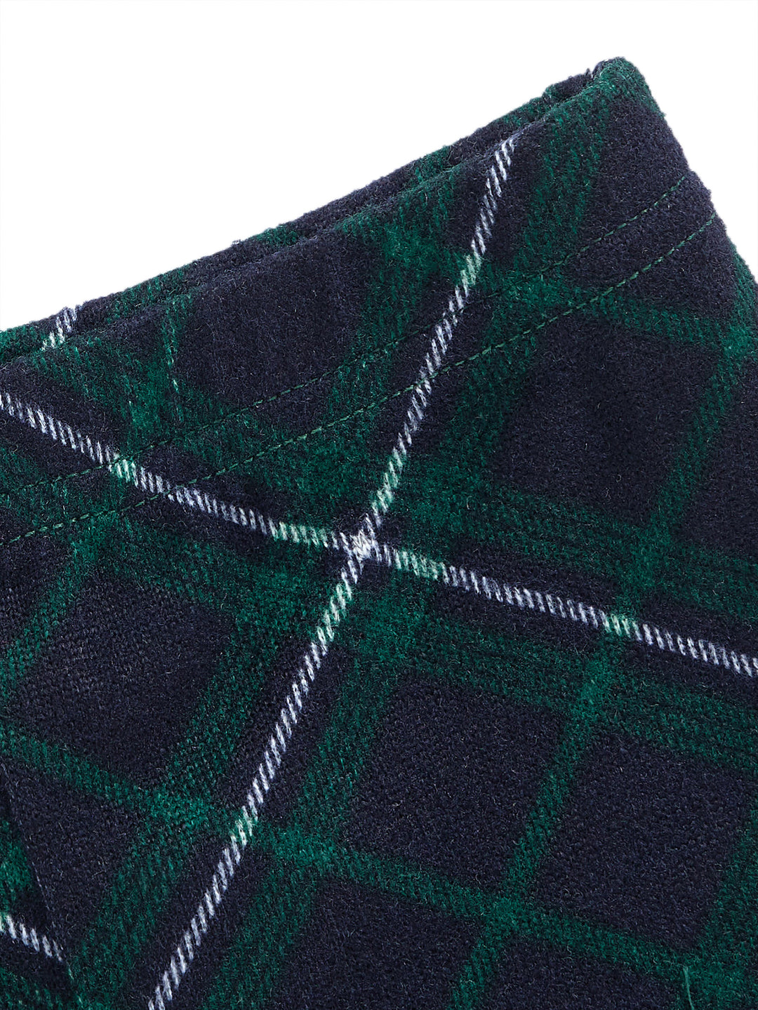 Baby Plaid Mock Neck Set - Green