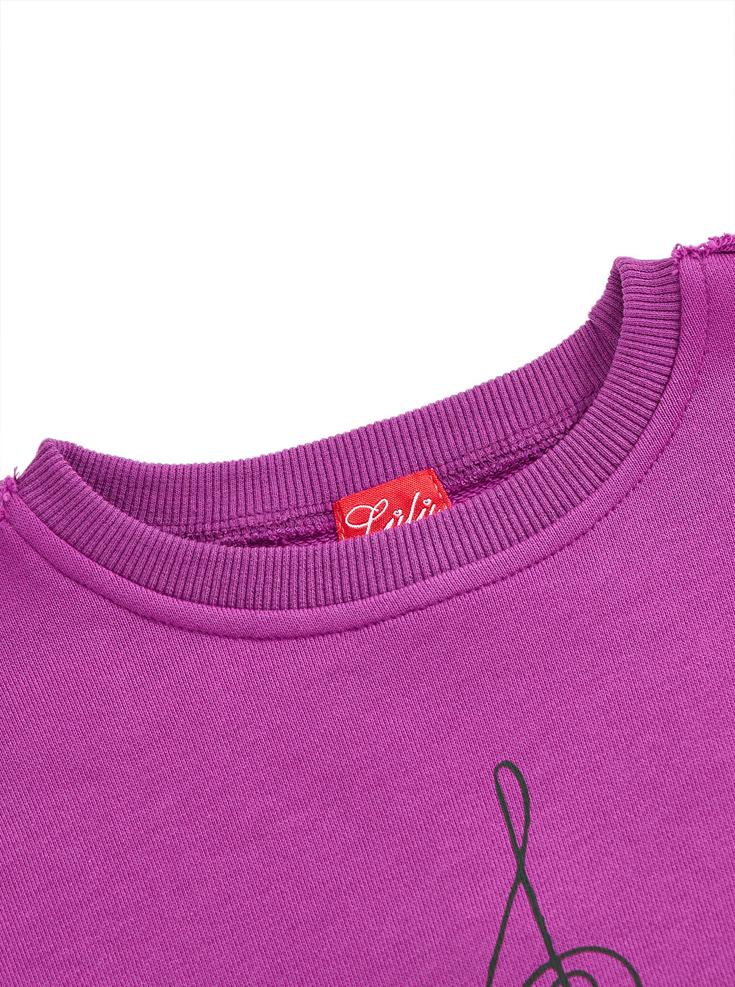 Musical Note Print Top- Purple