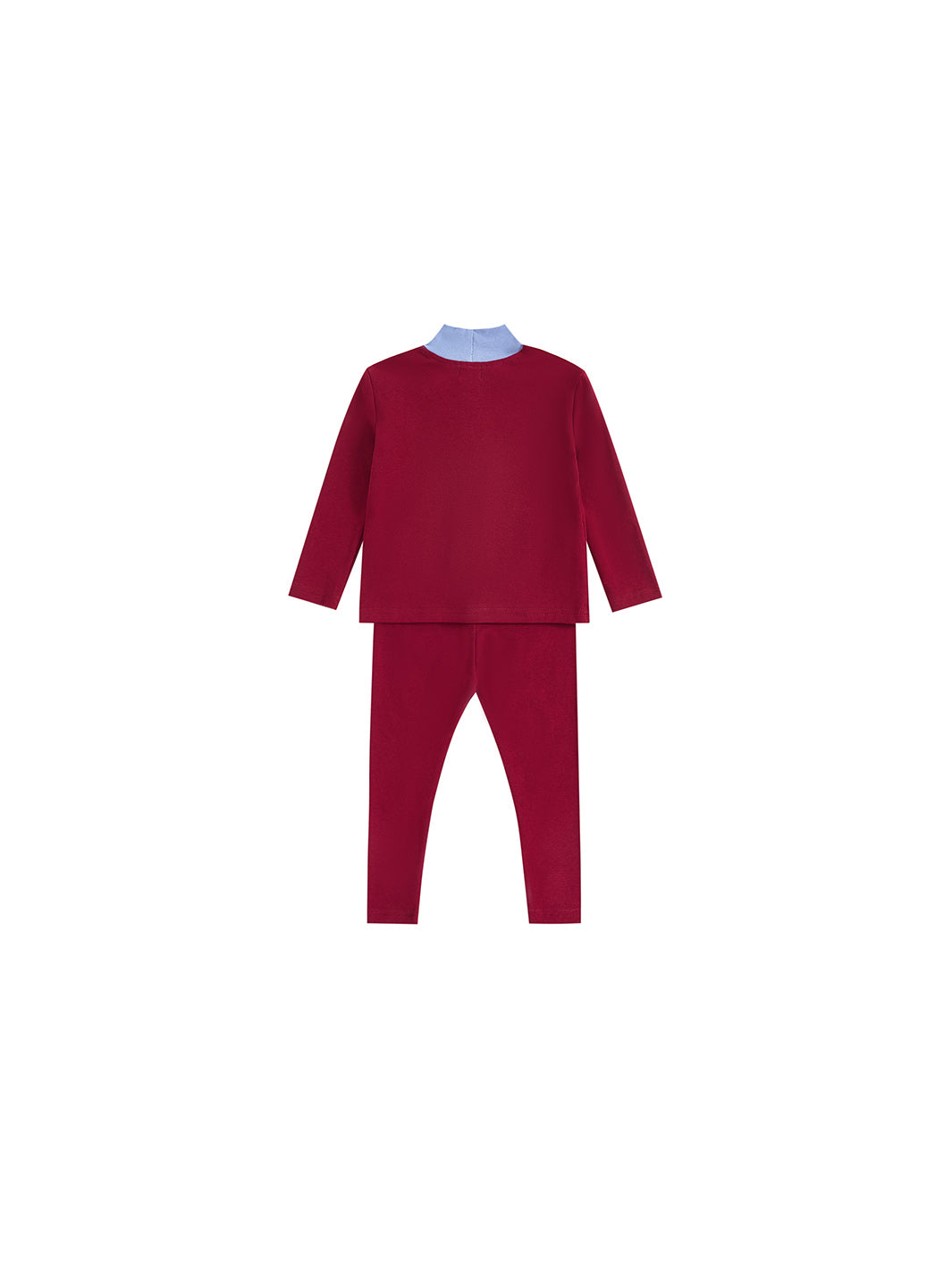 Baby Contrast Mock Neck Set - Boy