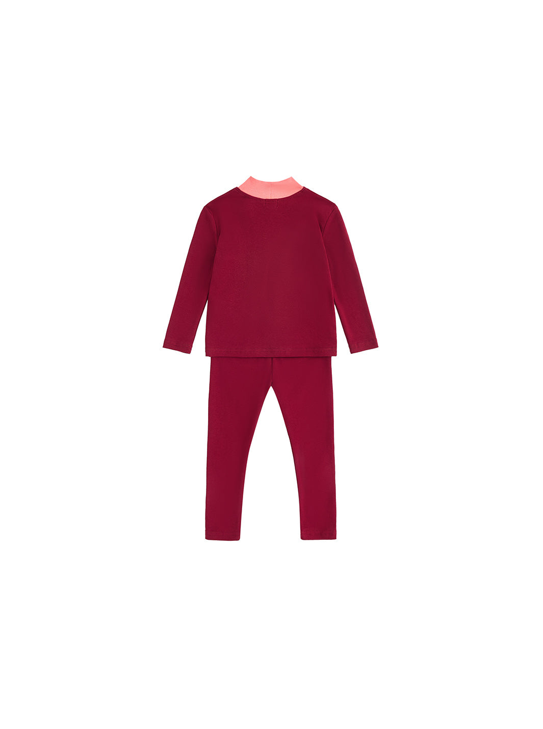 Baby Contrast Mock Neck Set - Girl