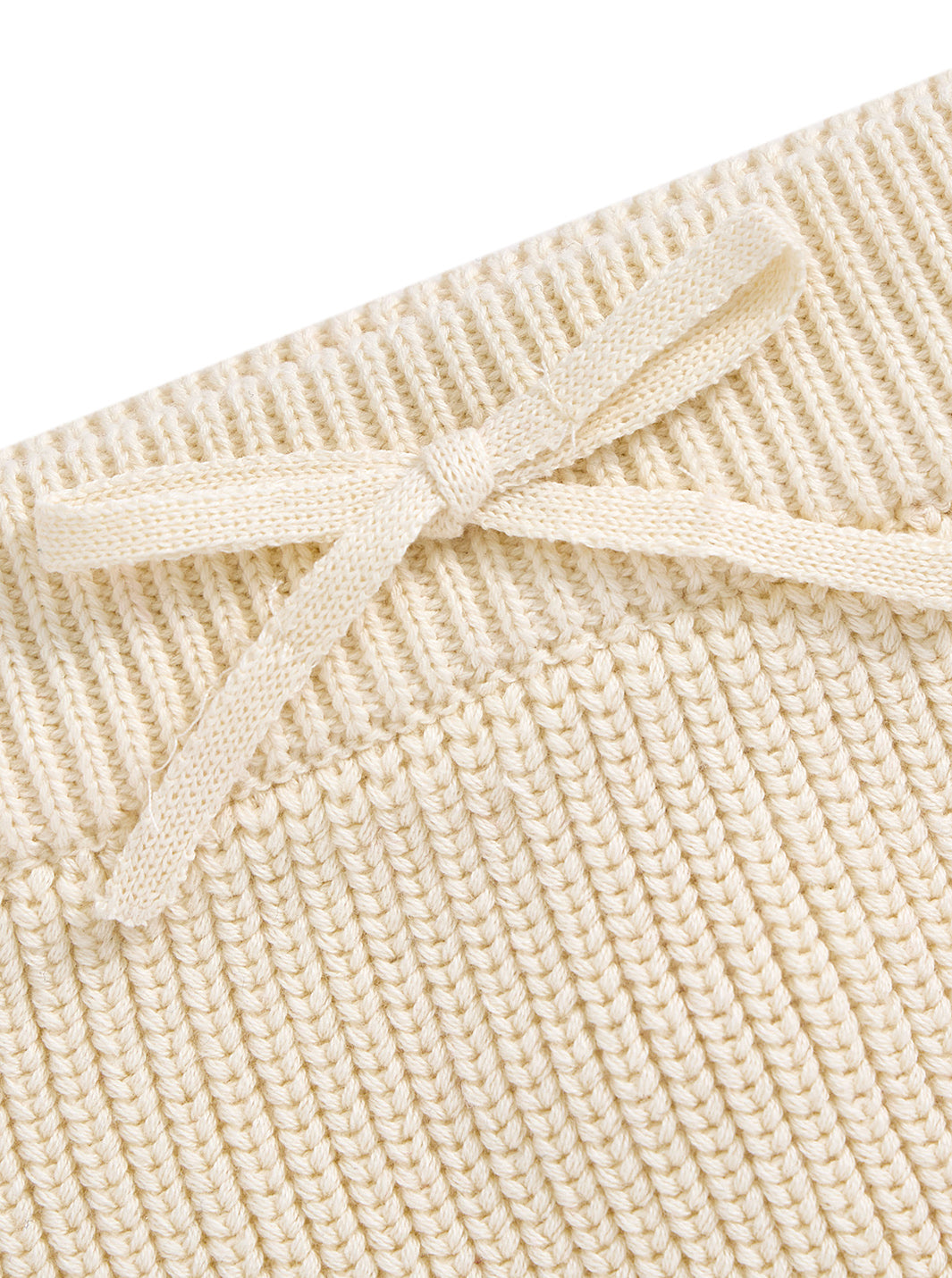 Baby Knit Rib Panty - Almond White