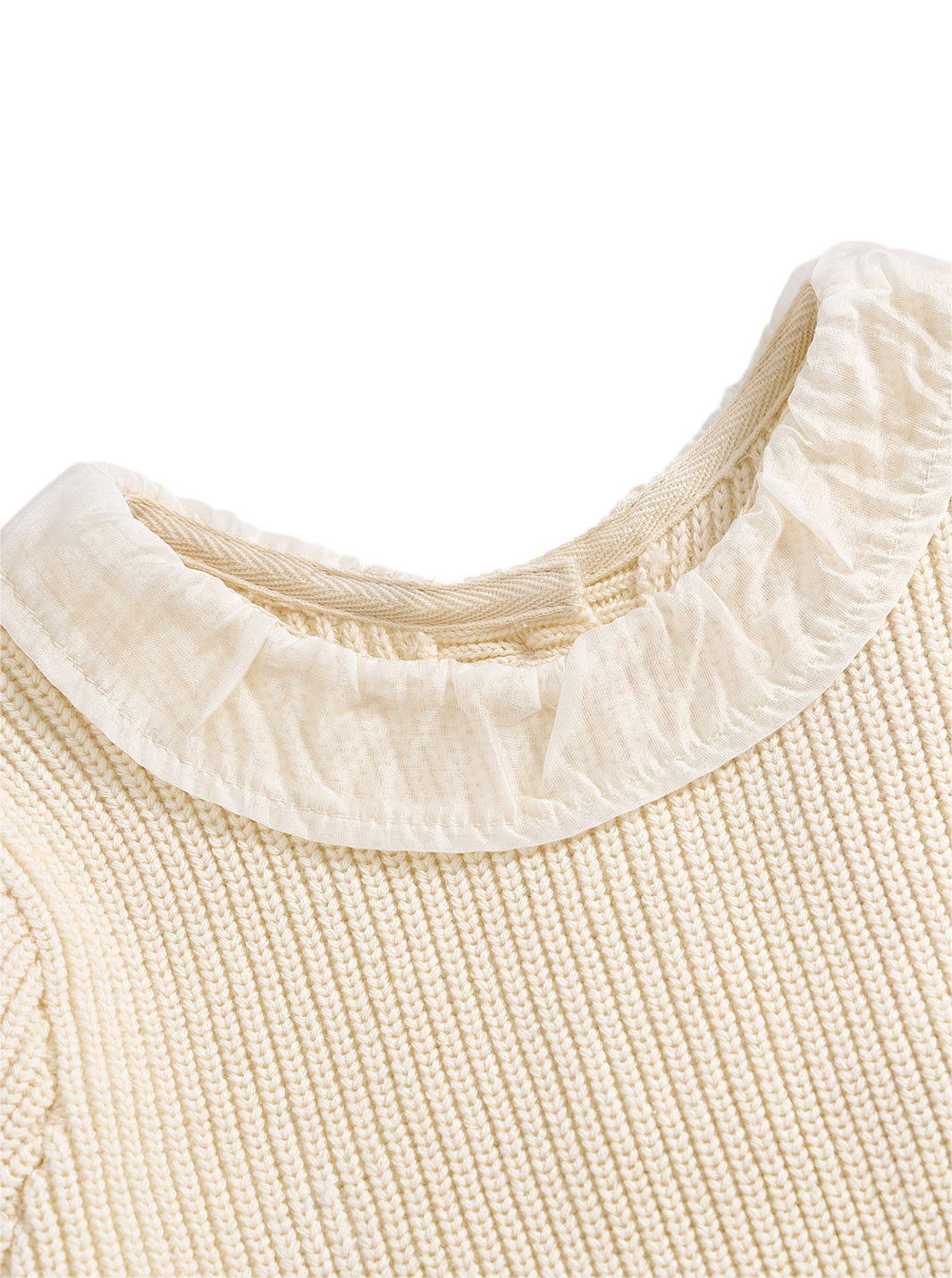 Combo Sweater - Almond White