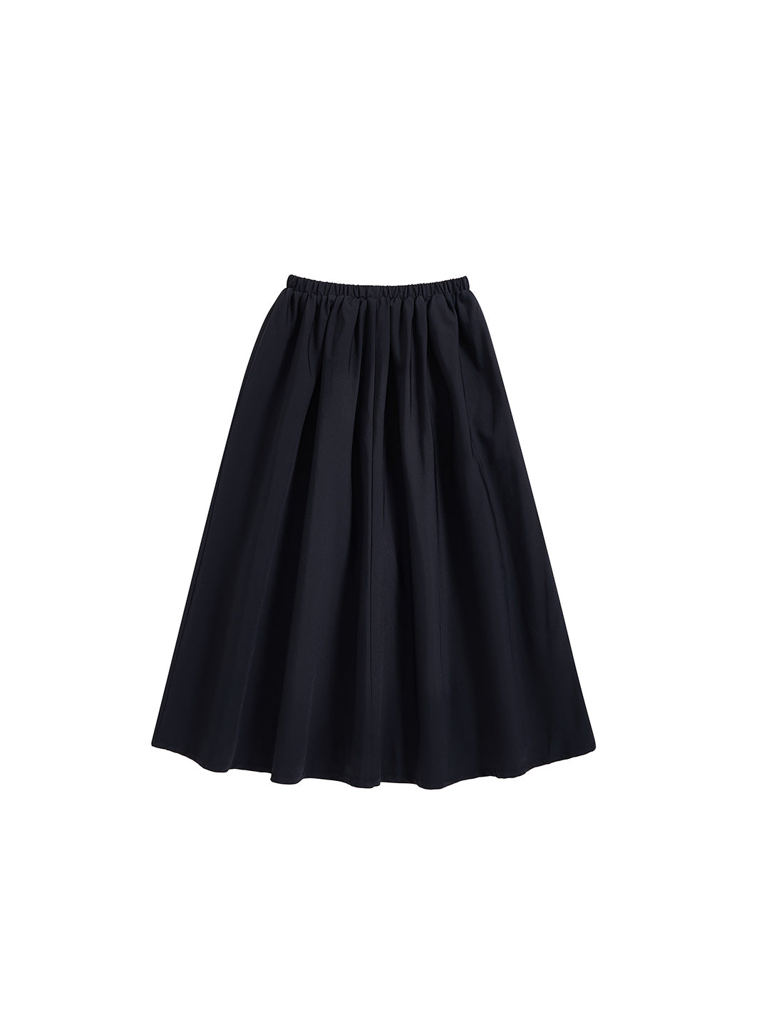 Taffeta Tea-length Skirt - Black