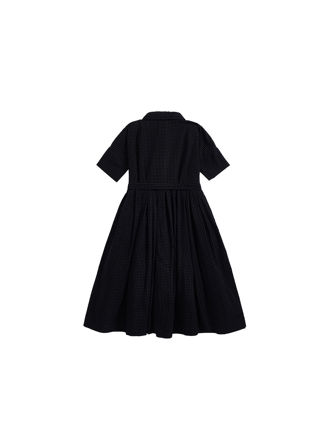 Square Velvet Pleated Dress