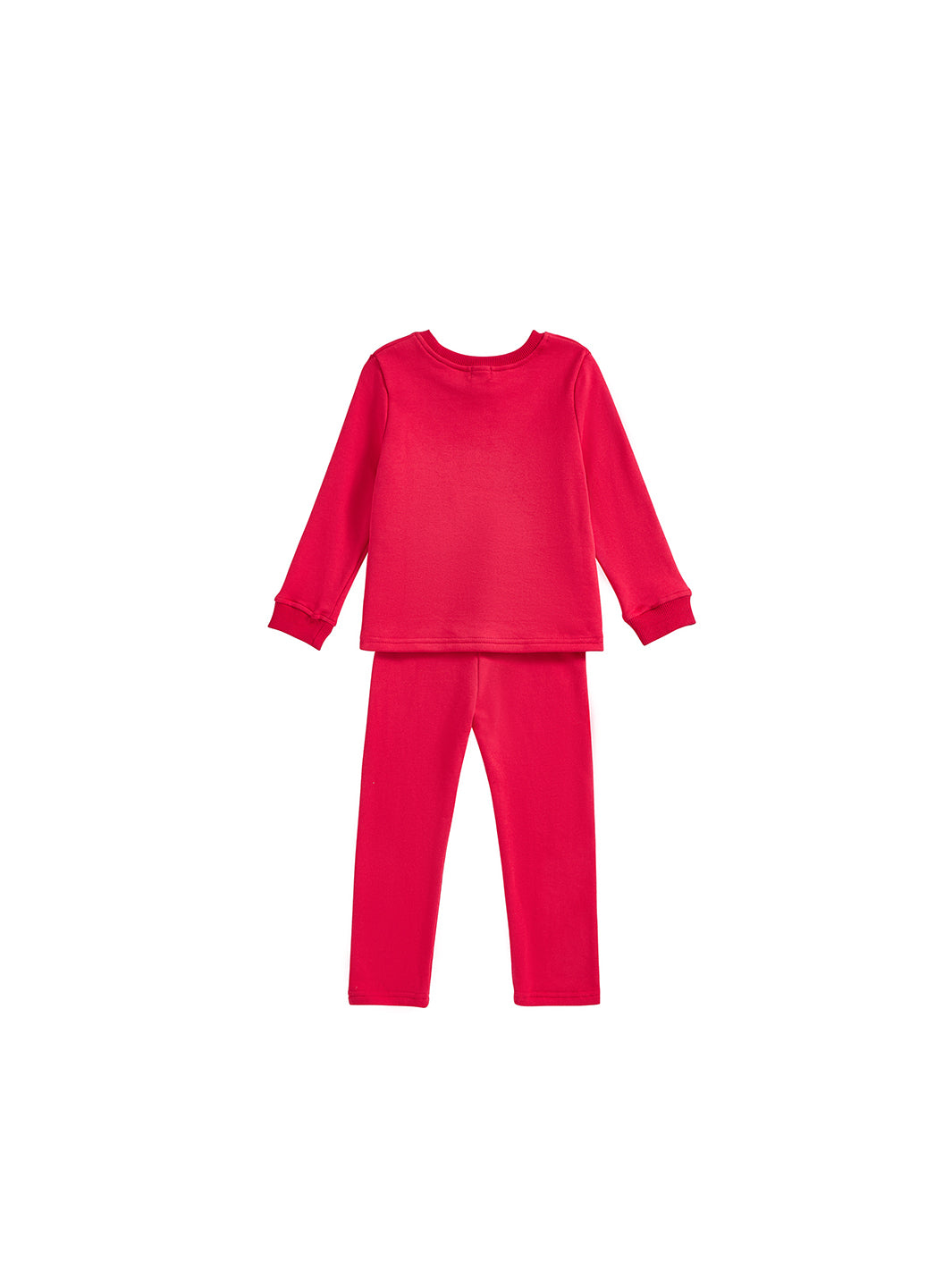 Baby French Terry Solid Set - Hot Coral
