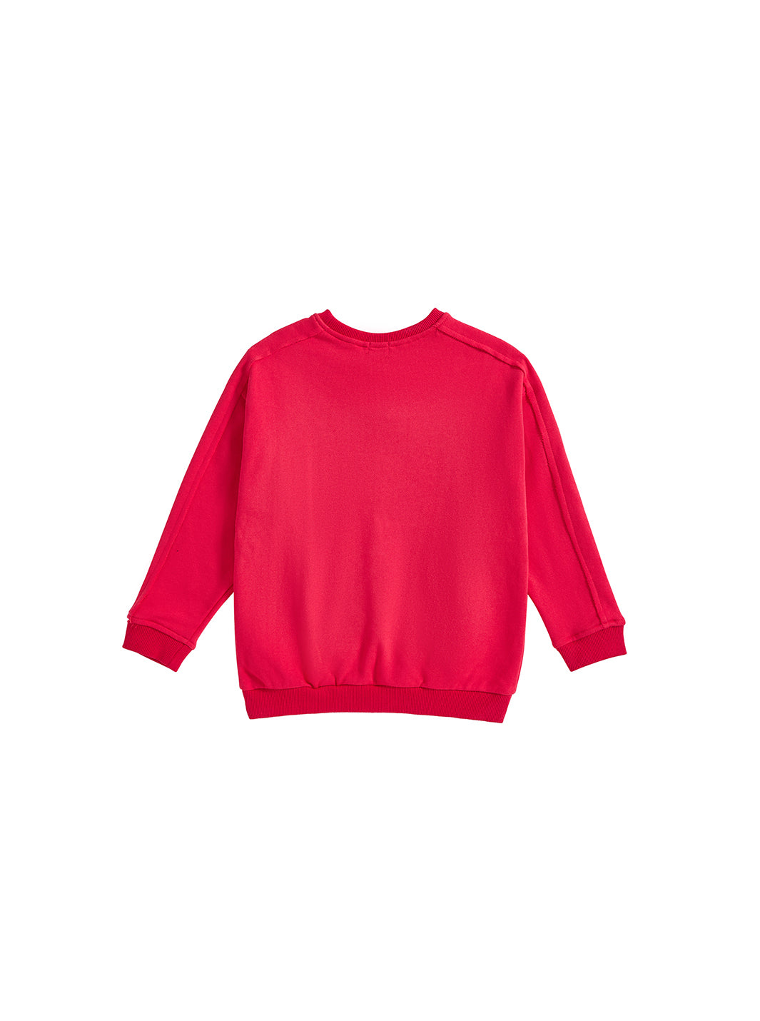 French Terry Cut Top - Hot Coral