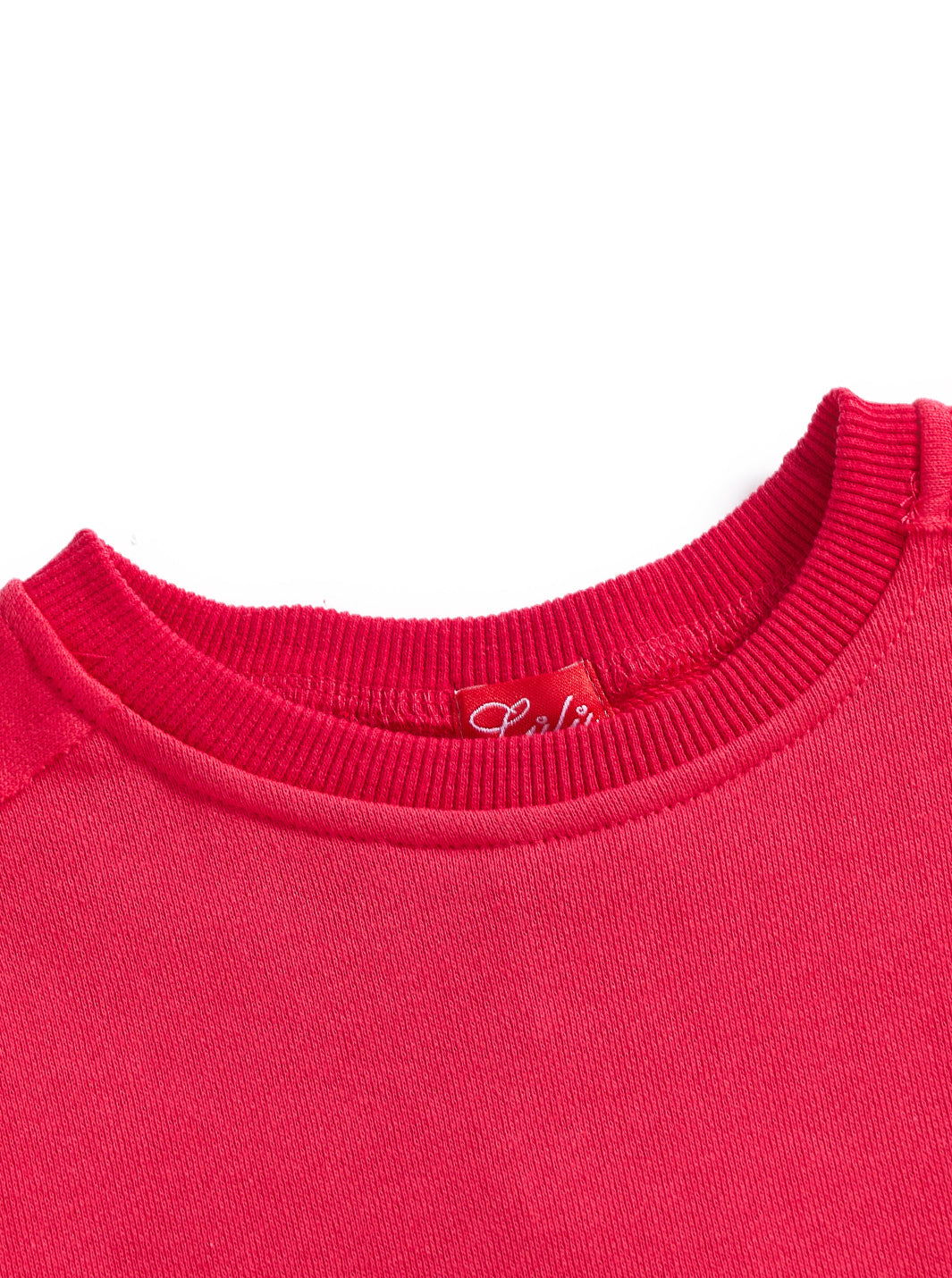 French Terry Cut Top - Hot Coral