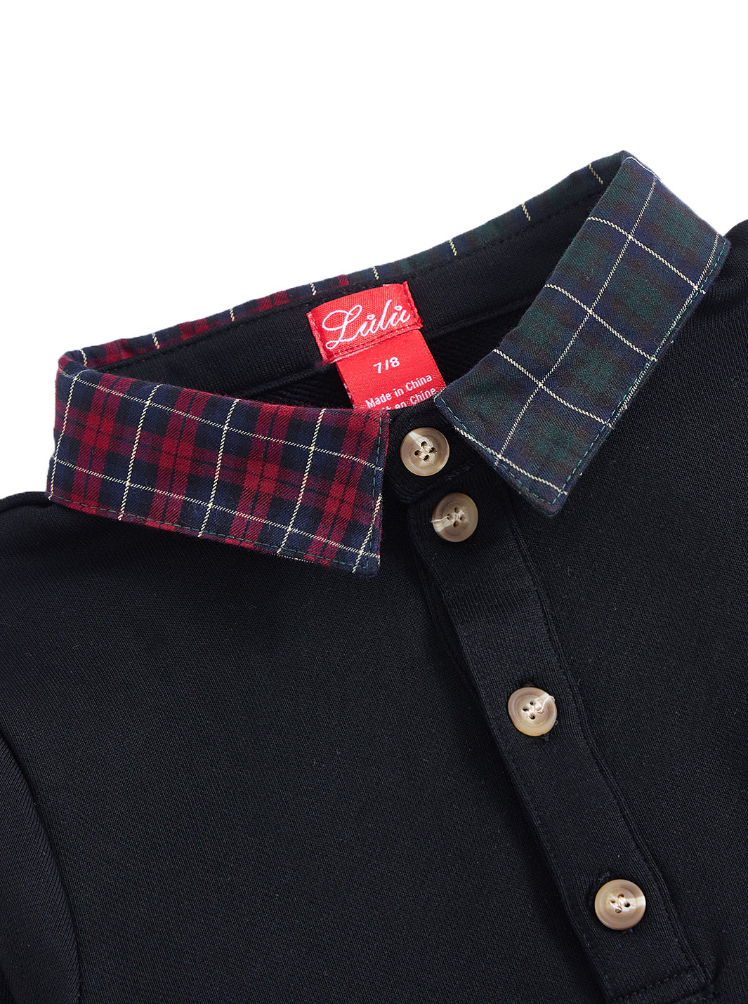 Plaid Collar Polo