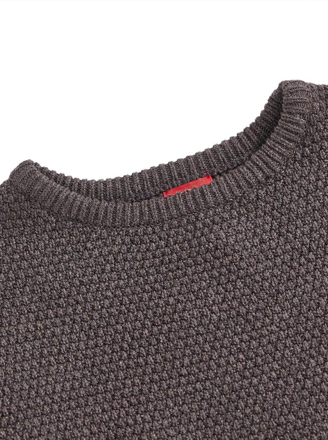 Basket Weave Sweater -Wood Mix