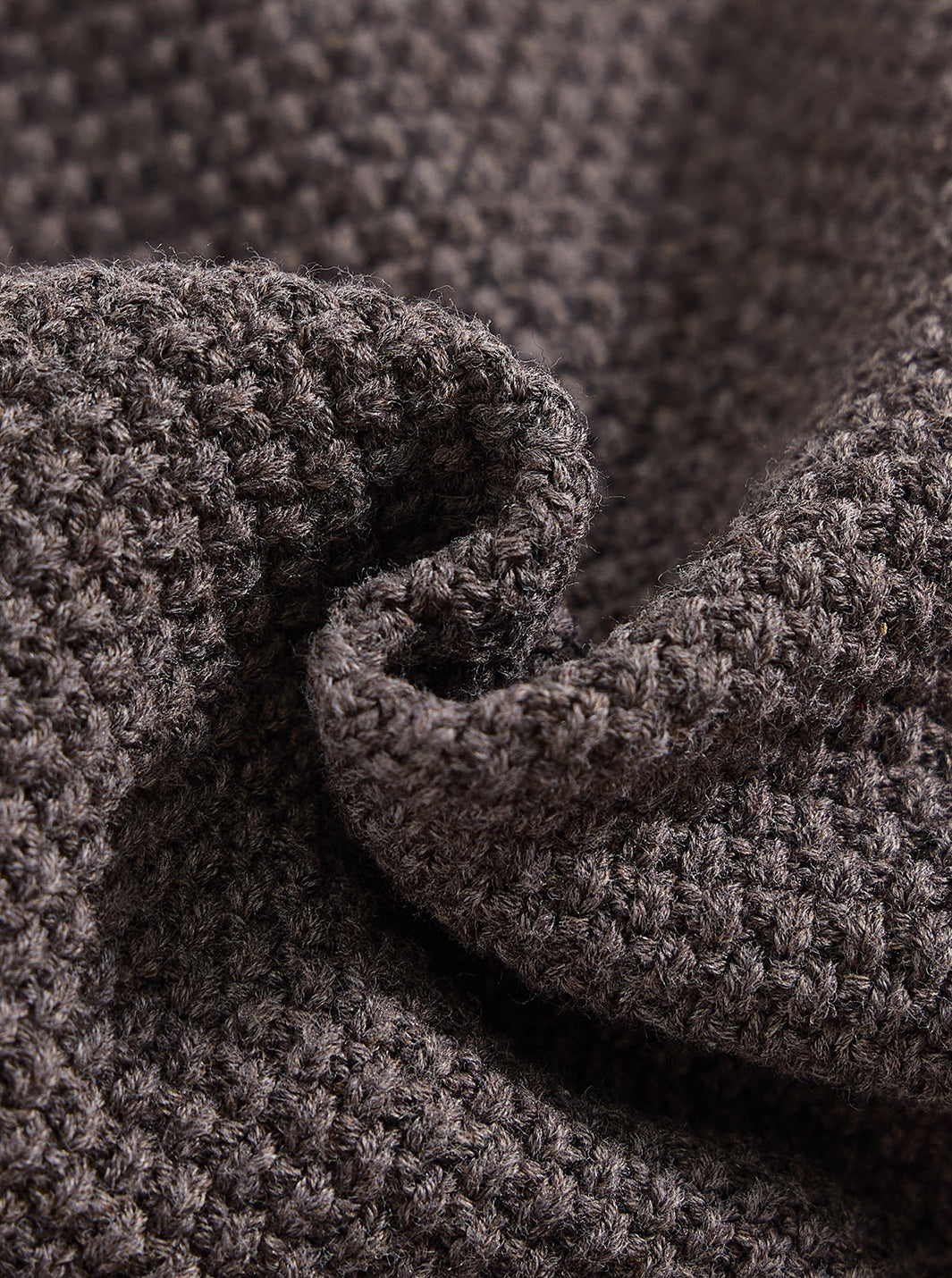 Basket Weave Sweater -Wood Mix