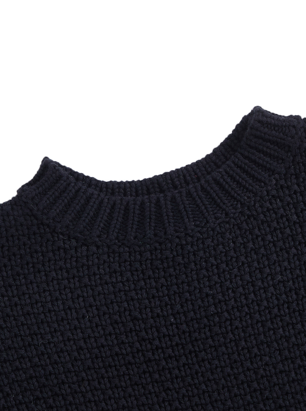 Crochet Knit Sweater - Black
