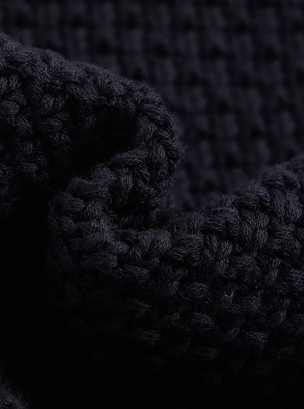 Crochet Knit Sweater - Black