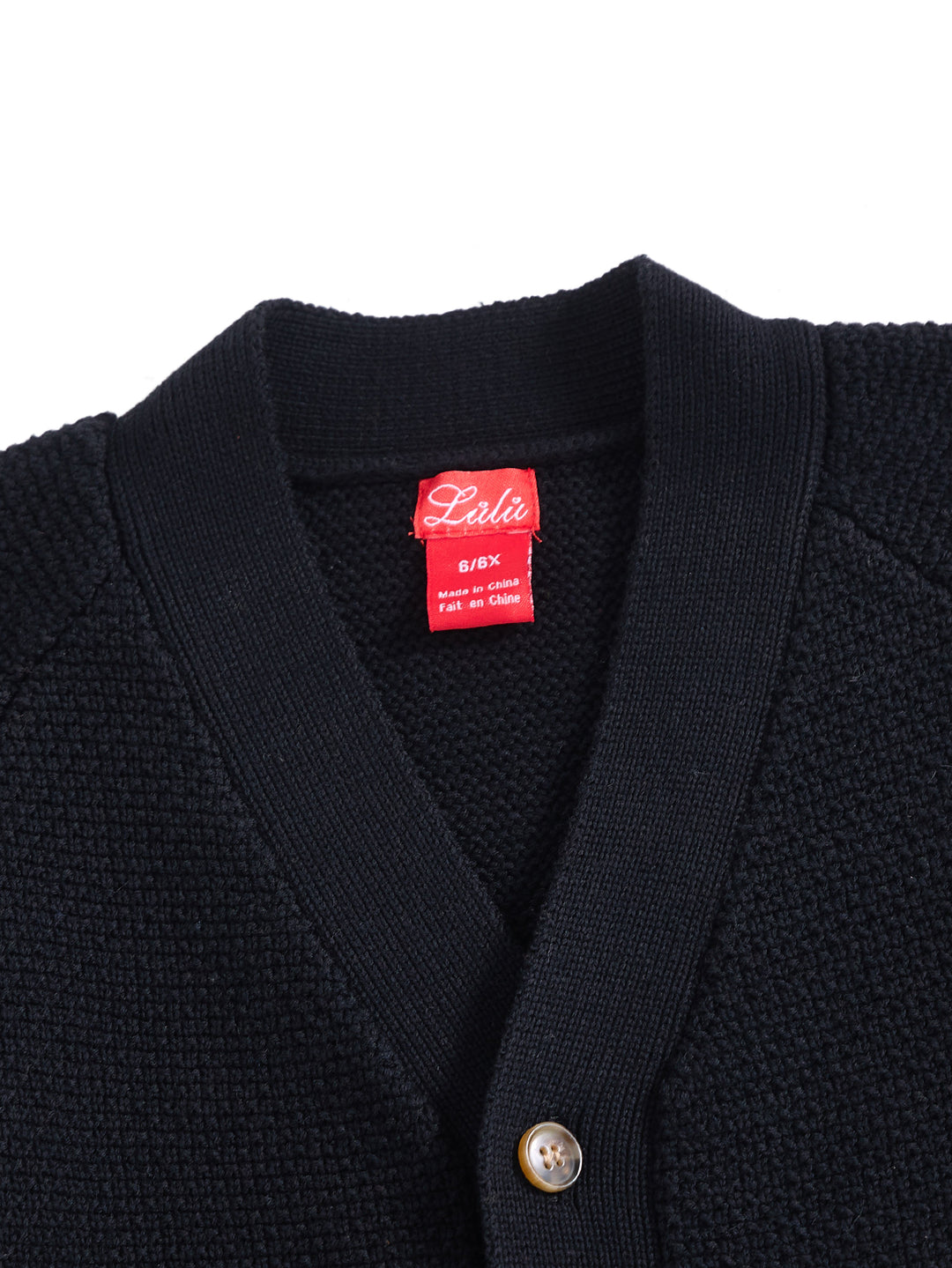 Crochet Knit Cardigan - Black