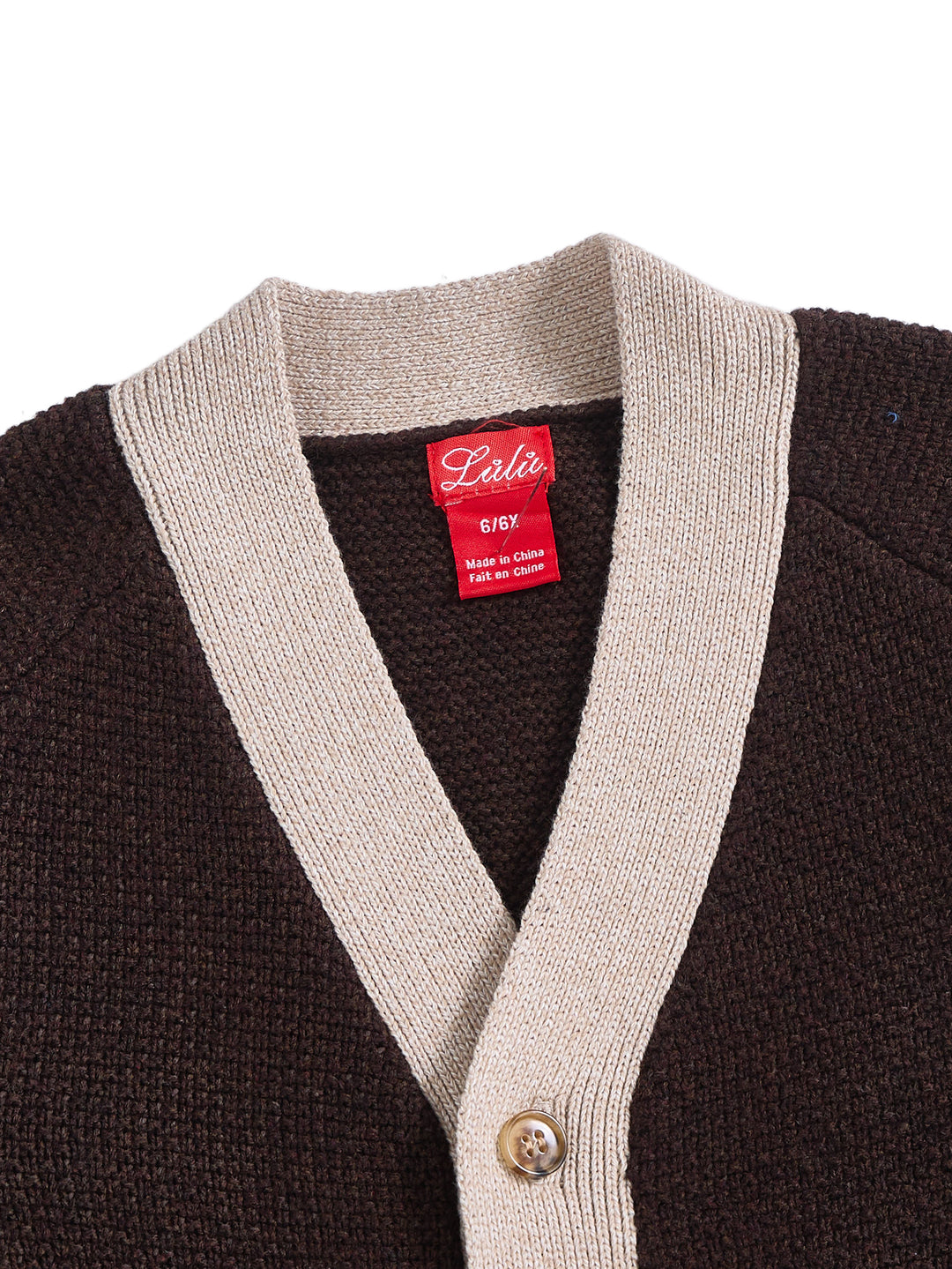 Crochet Knit Cardigan - Brown