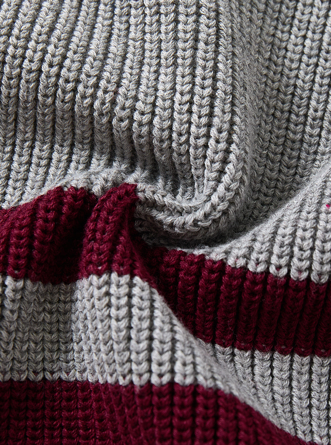 Striped Sweater - Ash Grey