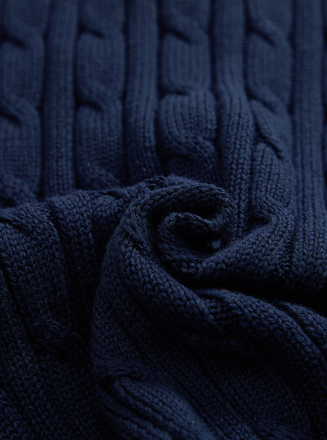Cable Knit Cardigan - Navy