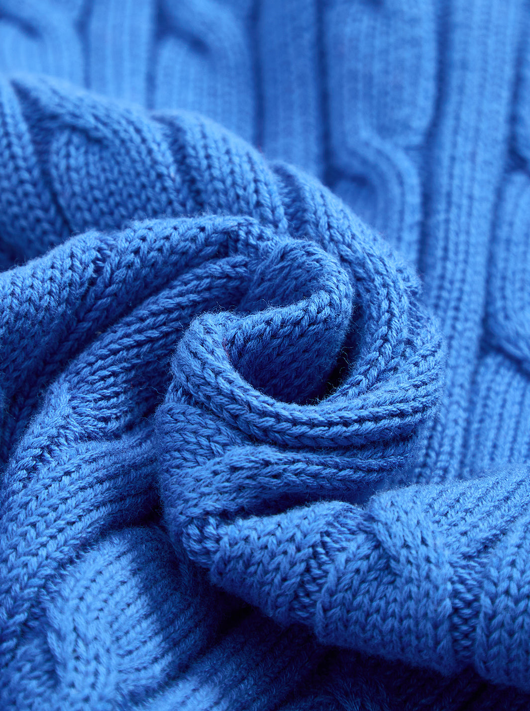 Cable Knit Cardigan - Marine Blue