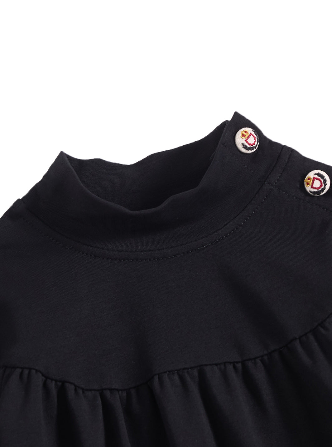 Mock Neck Buttons Robe