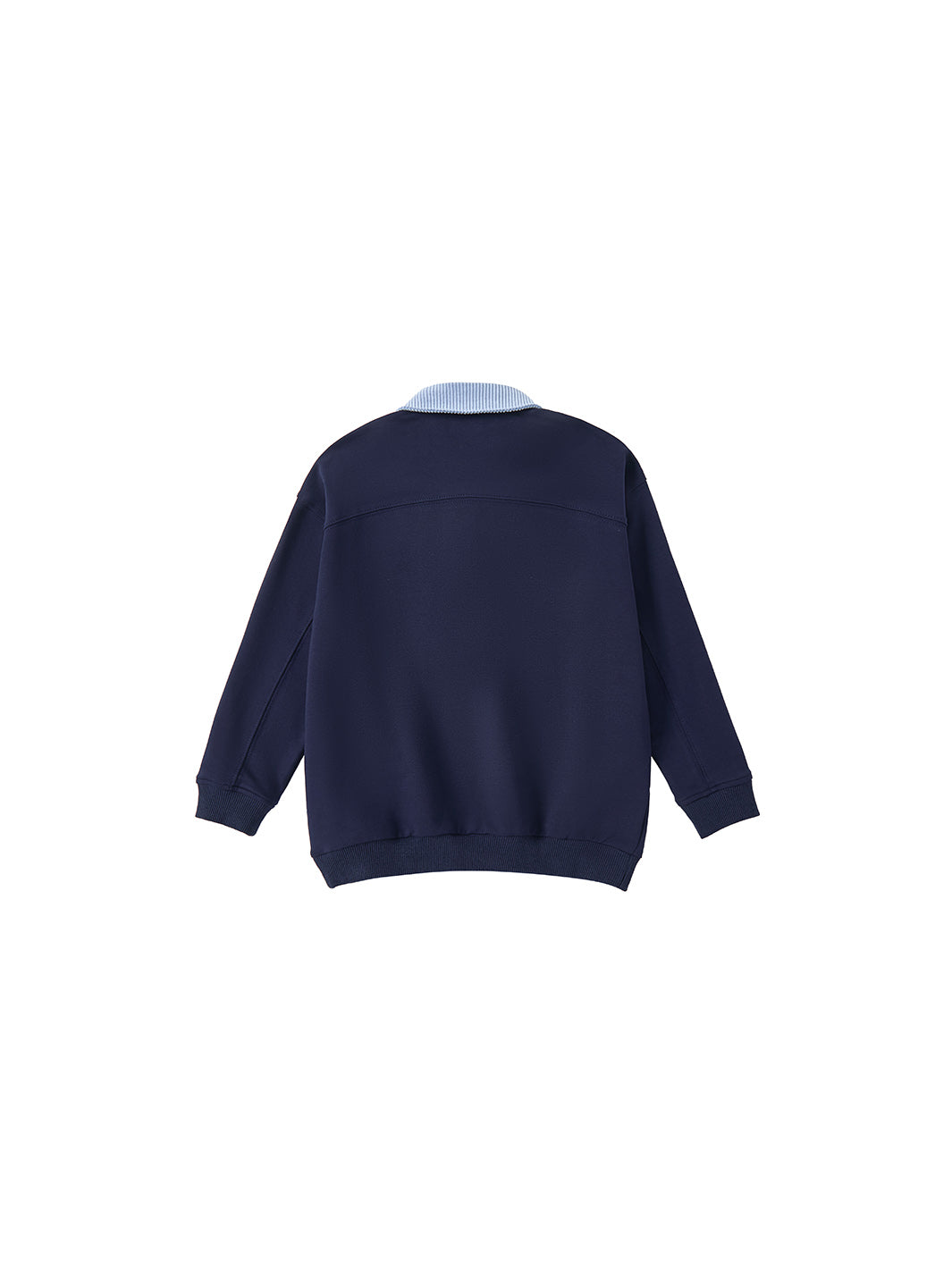 Corduroy Collar Polo - Dk. Navy