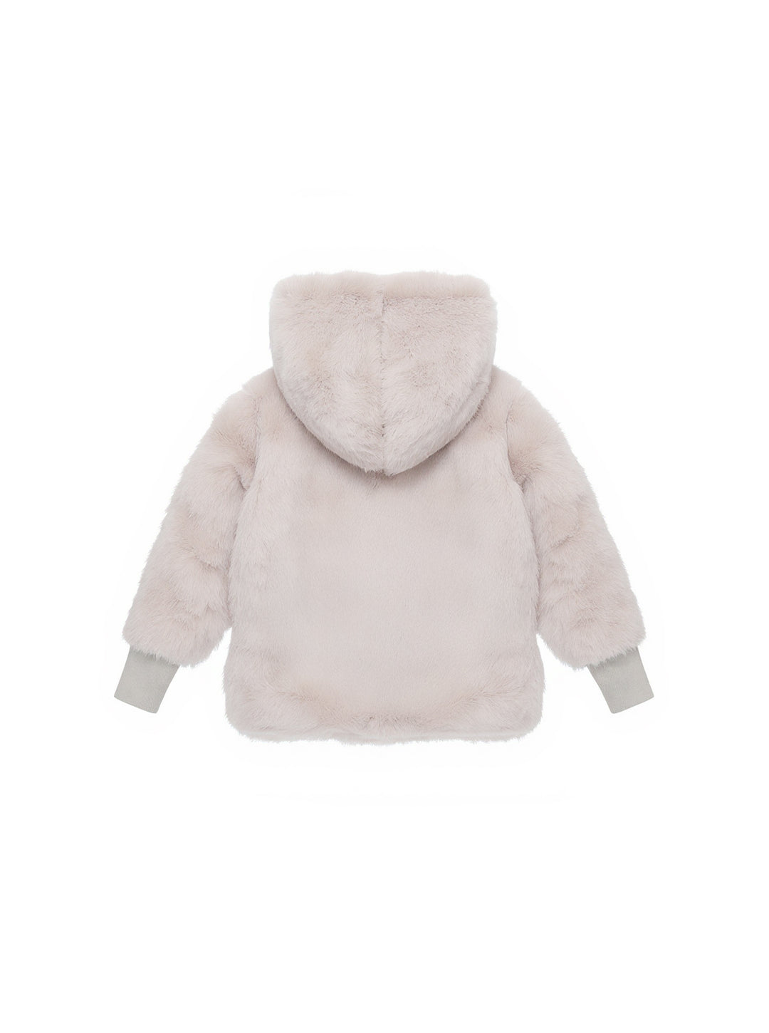 Fur Bomber Coat - Dk. Beige