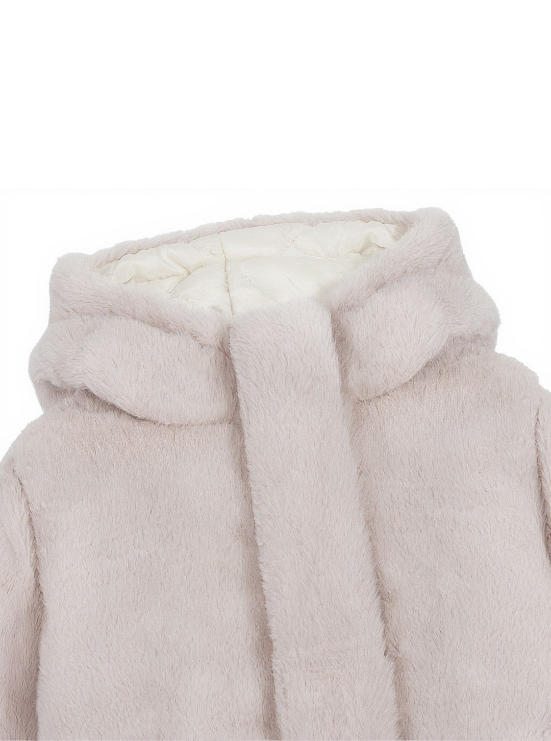 Fur Bomber Coat - Dk. Beige