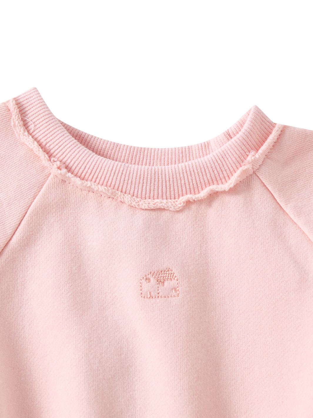 French Terry Short Sleeve Dress - Peach