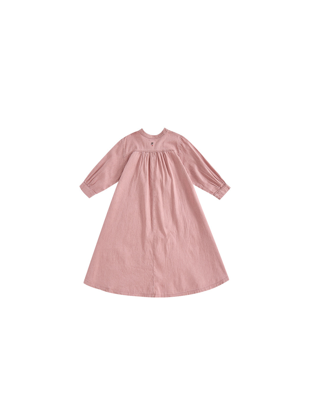 Solid Emblem Dress - Salmon