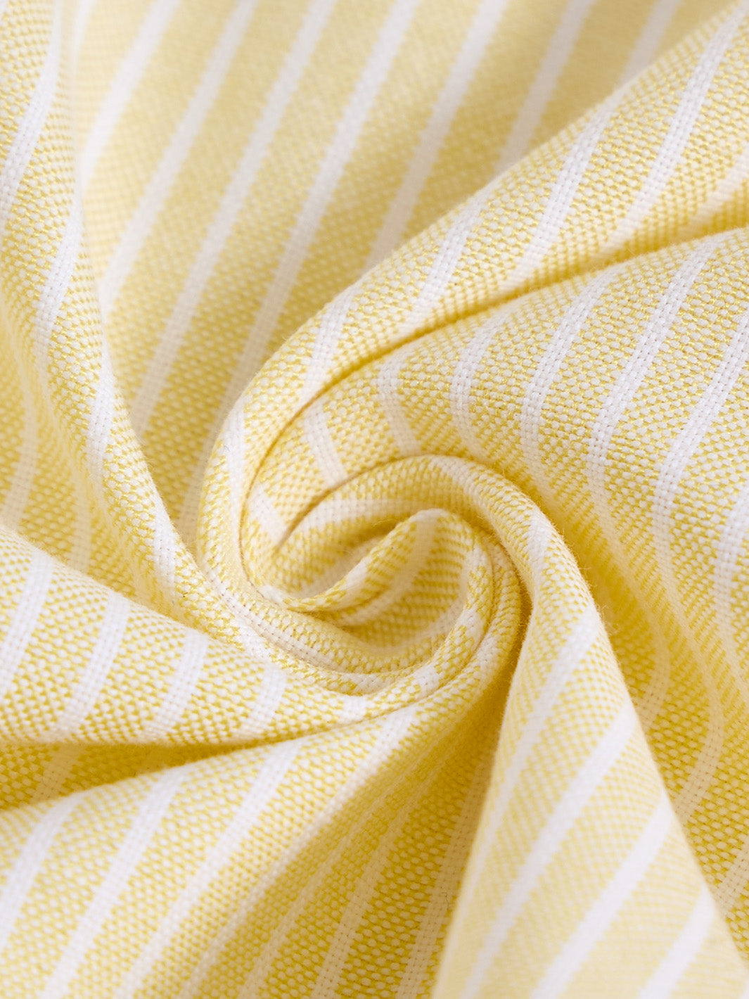 Striped Emblem Crop Shirt - Yellow