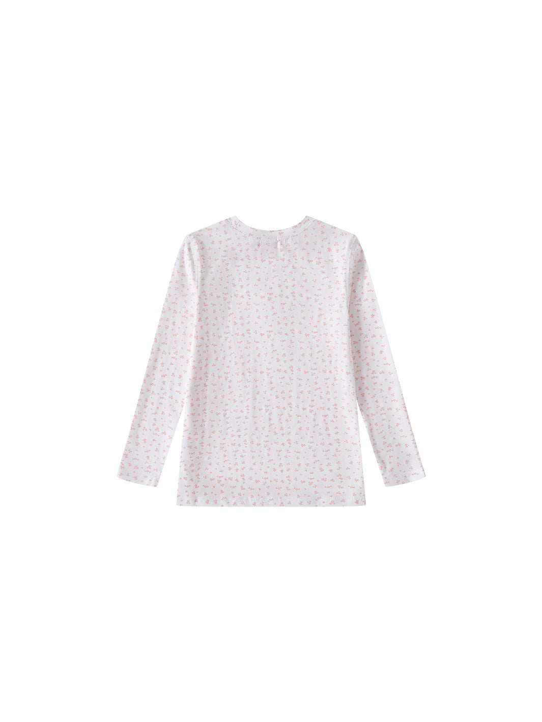 Floral Print Long T-shirt - Salmon