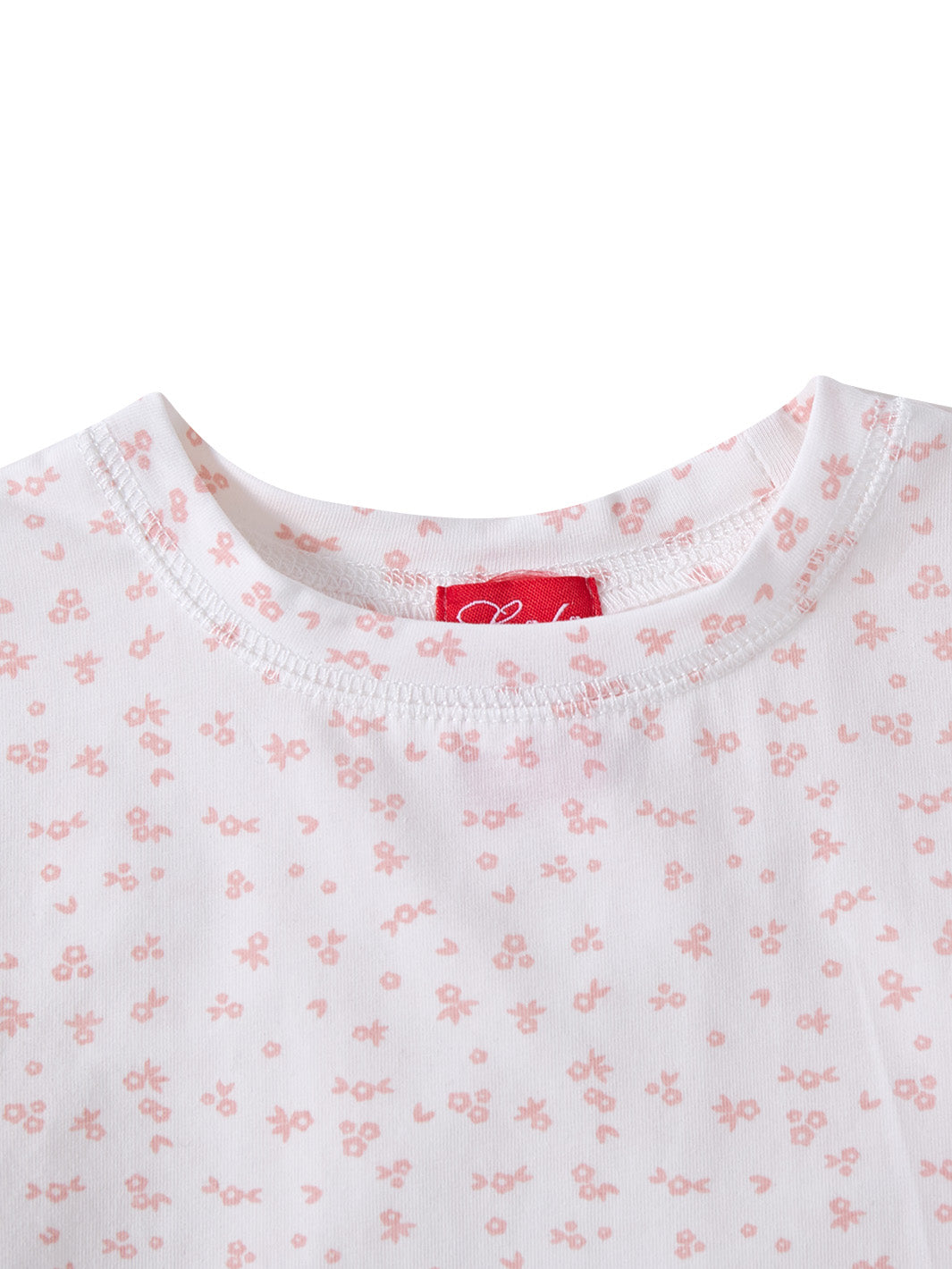 Floral Print Long T-shirt - Salmon