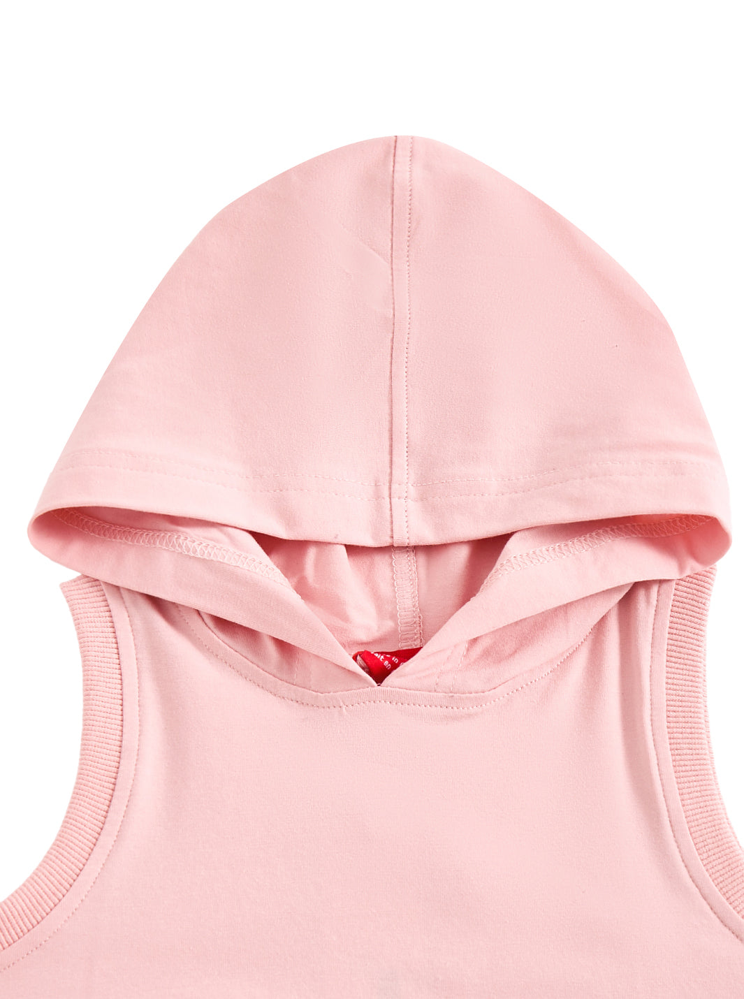 Solid Hooded Vest - Salmon
