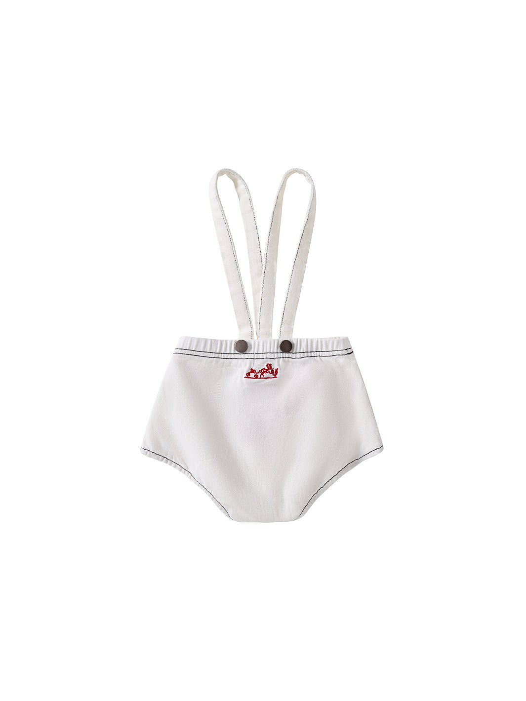 Twill Romper - White