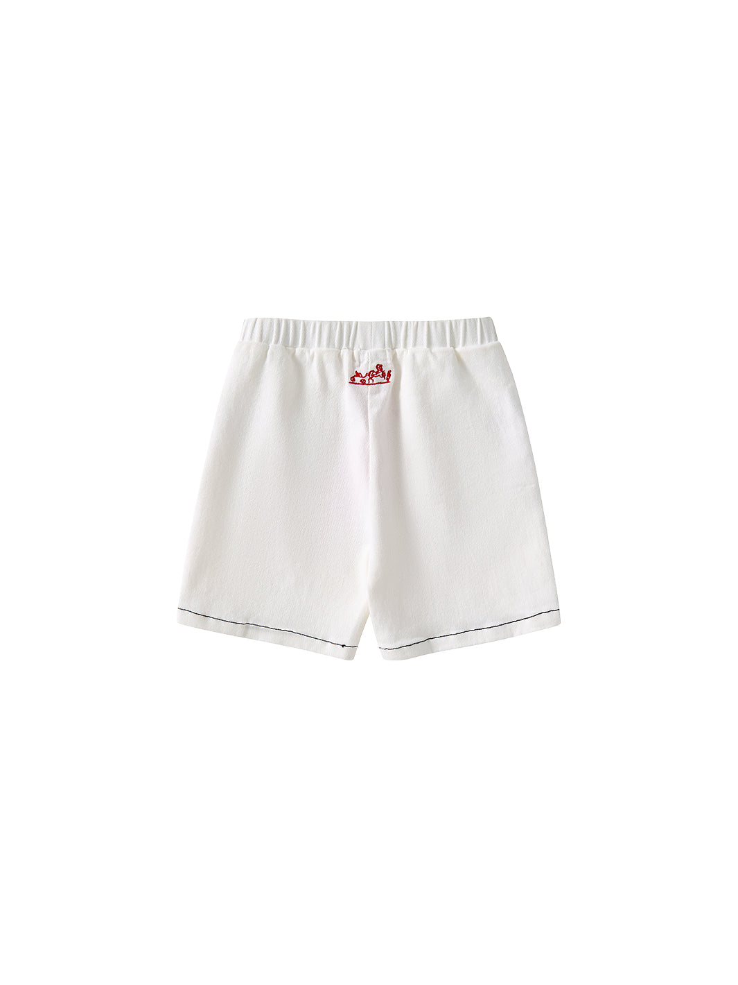 Twill Emblem Short Pants - White