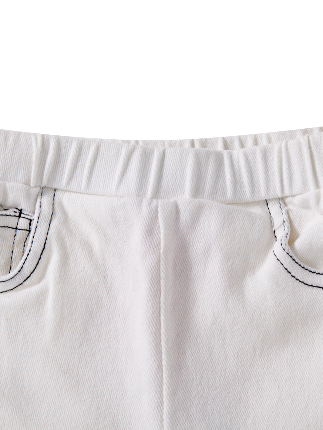 Twill Emblem Short Pants - White