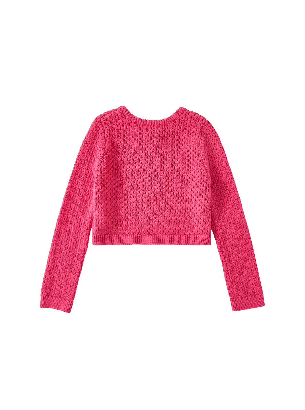 Crop Length Cardigan - Hot Pink