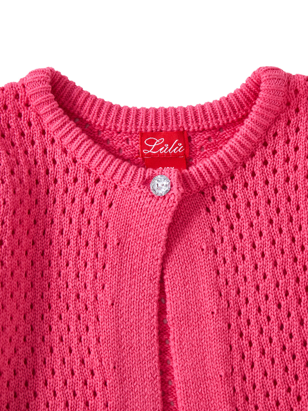 Crop Length Cardigan - Hot Pink