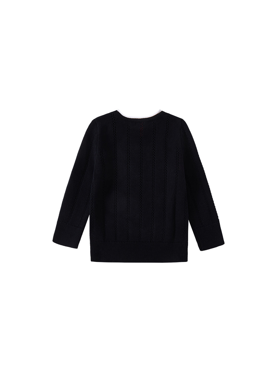 Contrast Edge Sweater - Black