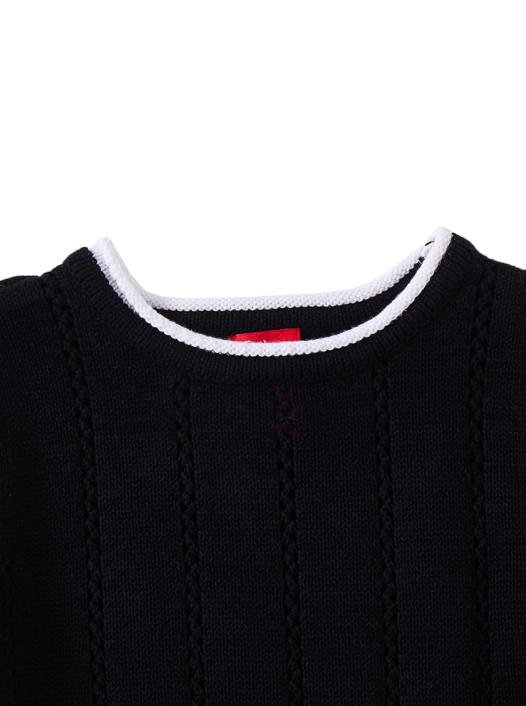 Contrast Edge Sweater - Black