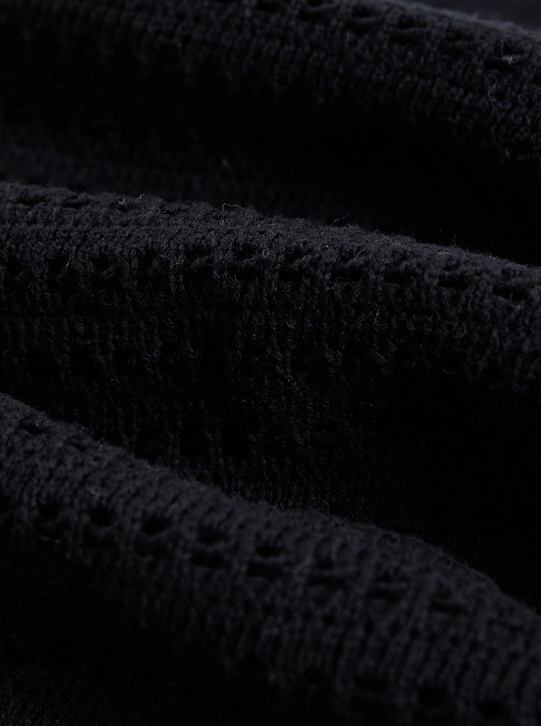 Eyelet Cardigan - Black